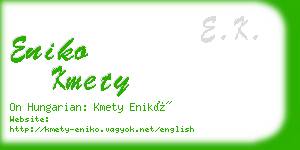 eniko kmety business card